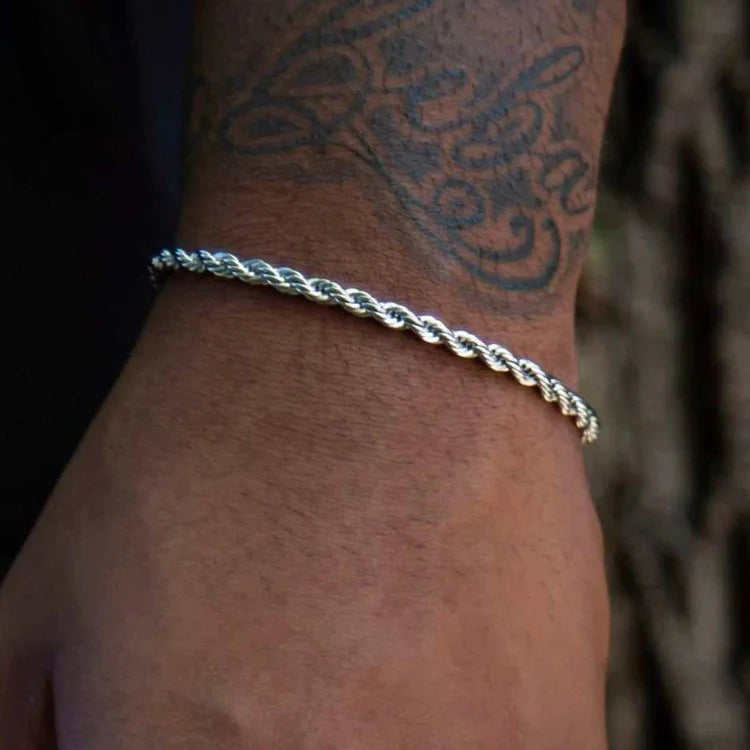 Rope design bracelet for men