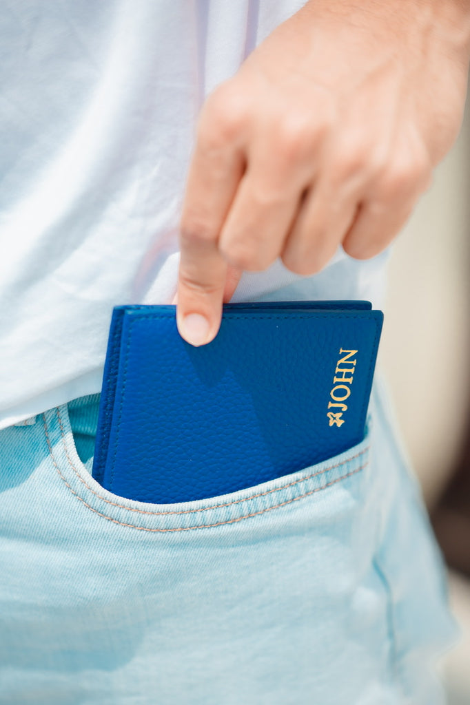 Blue men wallet in dubai
