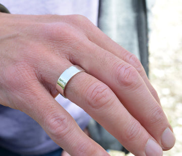 Plain silver ring for men