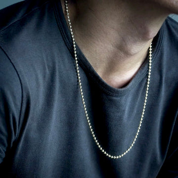 SILVER Ball necklace for men in UAE