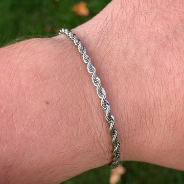 Rope bracelet in silver